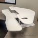 48" White Height Adjustable Sit/Stand Cube Corner Varidesk